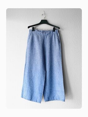 ★ J. Jill Tall 100% Linen Seasonal Staple Bestselling Style Blue Pants S ★